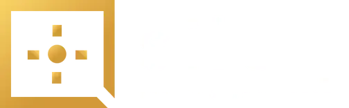 Siloq logo — golden square with a white center featuring a circular dot surrounded by four smaller squares in a crosshair pattern, with a speech bubble accent at the bottom corner.
